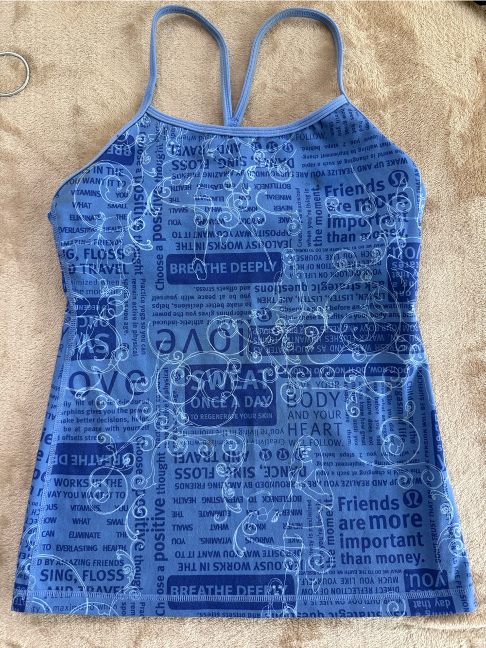Lululemon Blue Graphic yoga tank